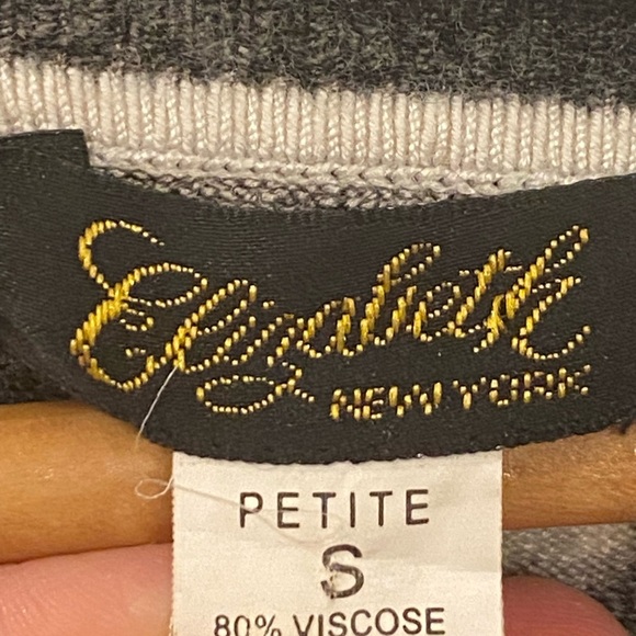 Vintage Elizabeth NY Knit Beaded Cocktsil Sweater - Picture 5 of 6